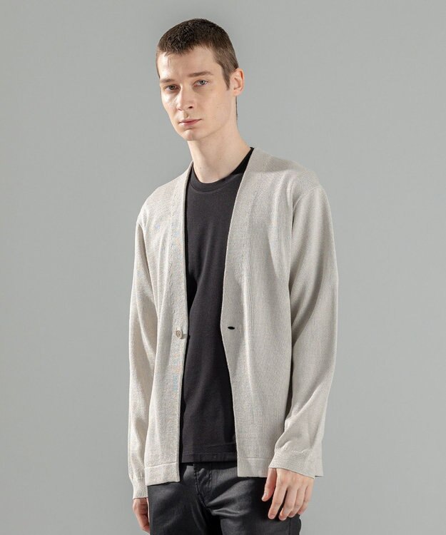 JOSEPH HOMME 【洗える/和紙使用】ウォッシャブルペーパー　カーディガン アイボリー系