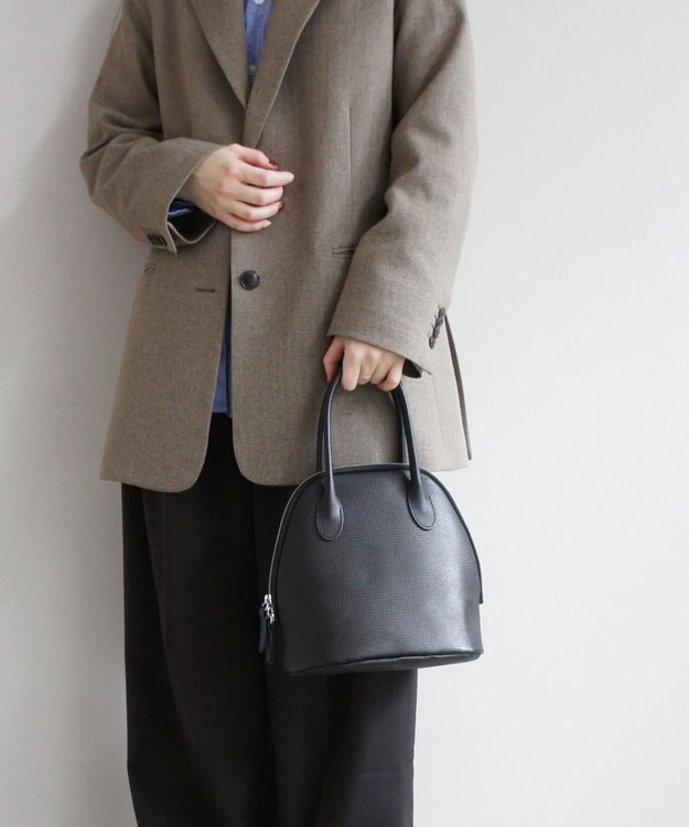 TIDEWAY MOSS グリッド ボストンバッグ S ブラック