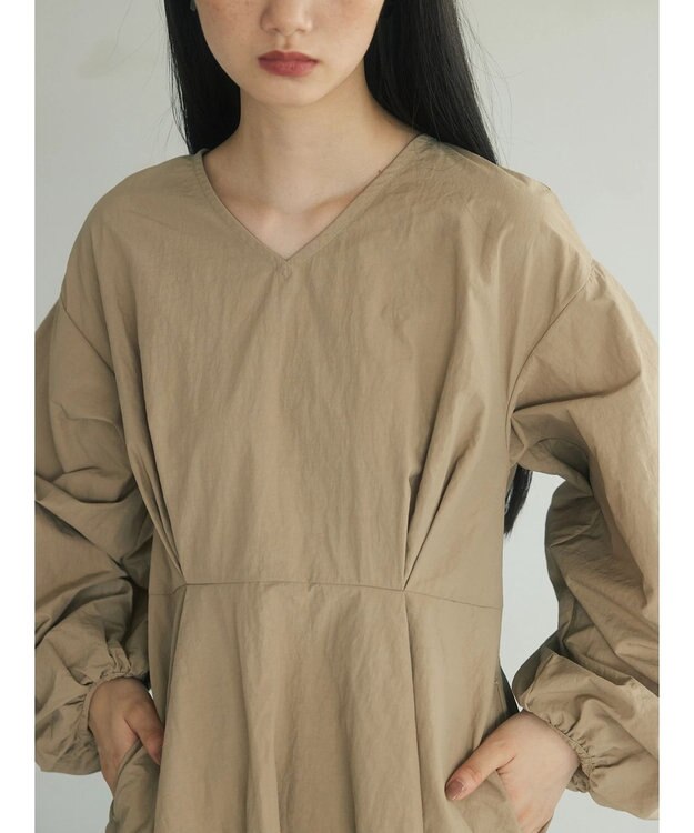 Green Parks armonia．ウエストタックワンピース Beige