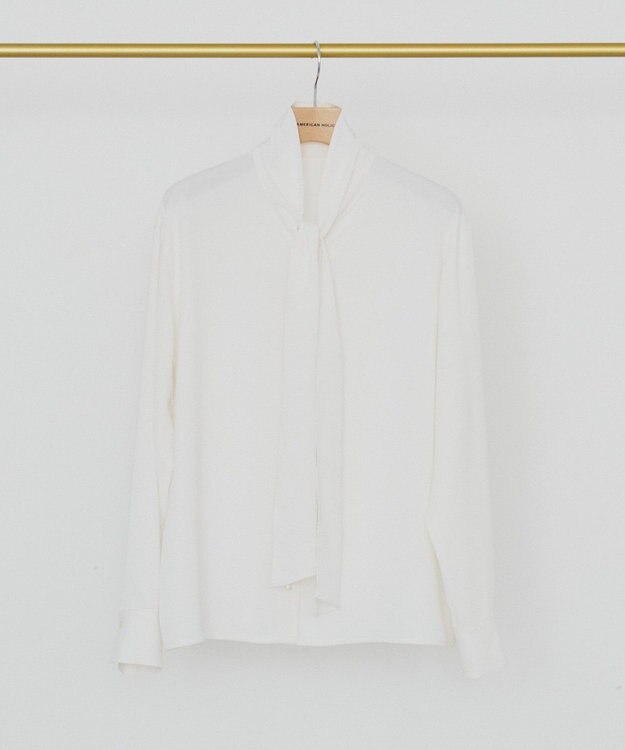 AMERICAN HOLIC 【イージーケア】ナロータイブラウス Off White