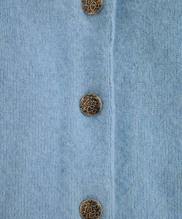 LENO BRUSHED CARDIGAN へアリーニットカーディガン BLUE