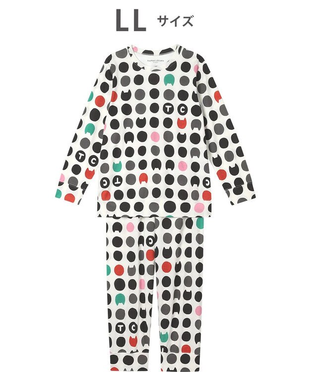 tsumori chisato SLEEP ツモリチサト パジャマ 綿100%(本体) 天竺素材 長袖 長ズボン レディース UDX598 /ワコール アイボリー