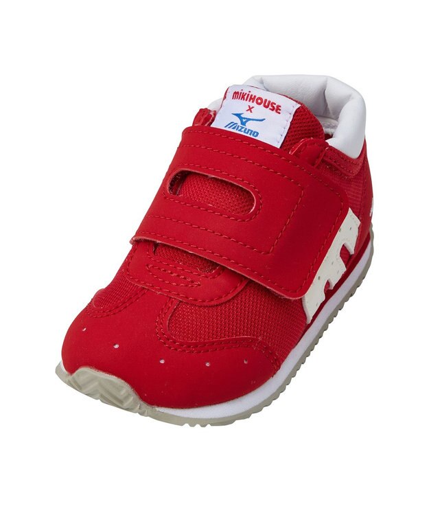 MIKI HOUSE HOT BISCUITS 【WEB限定】【13-15.5cm】ミズノコラボ セカンドベビーシューズ【WebLimited】 赤