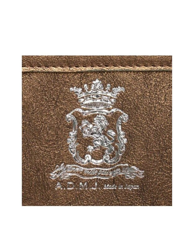 A.D.M.J. 【牛革】メタリックレザー/ヘリ巻きベルトトートM(Dカン+) ブラス　ブラウン