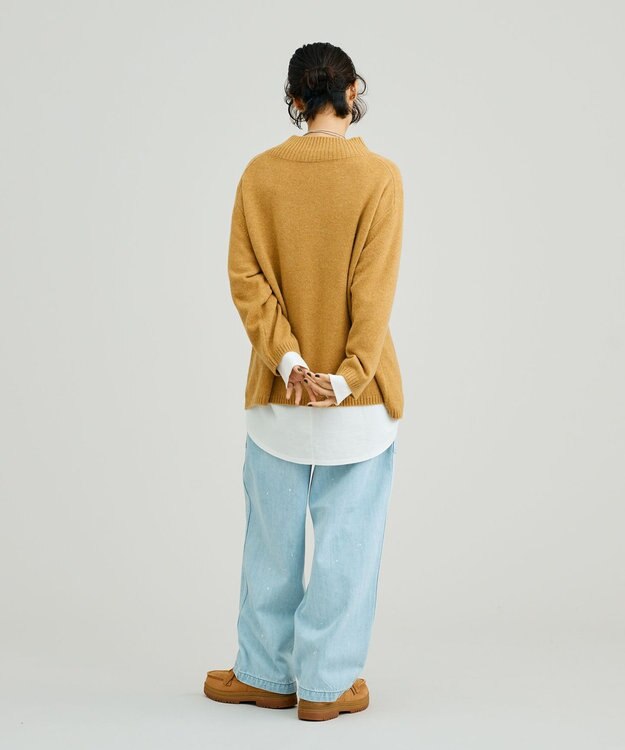 J.PRESS YORK STREET 【WOMEN】ウールカシミヤ ハイネックニット イエロー系