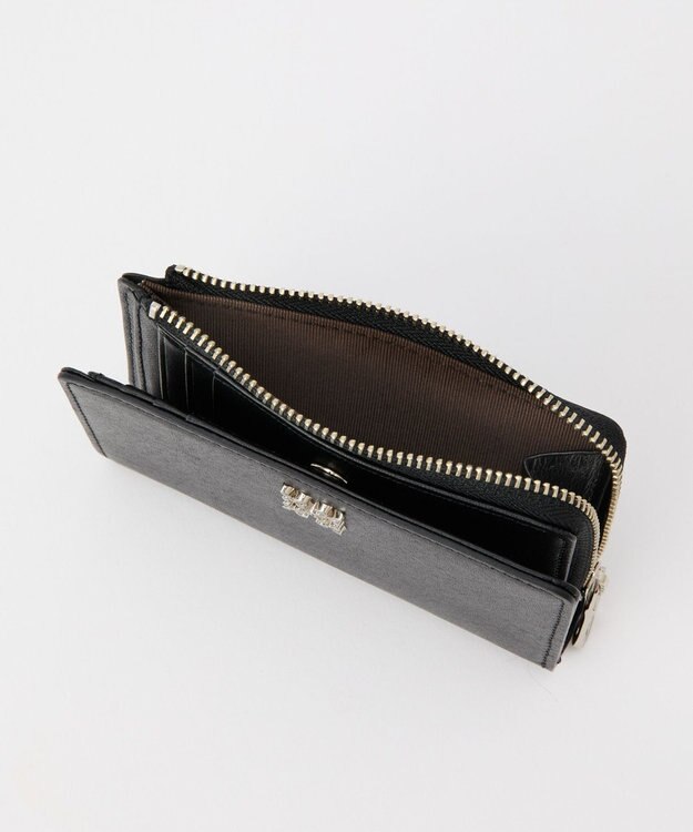 russet ミニモノグラムプレートハーフウォレット(SO-421) Black