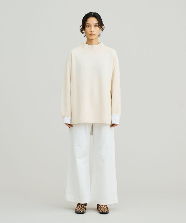 J.PRESS YORK STREET 【WOMEN】ウールカシミヤ ハイネックニット ホワイト系