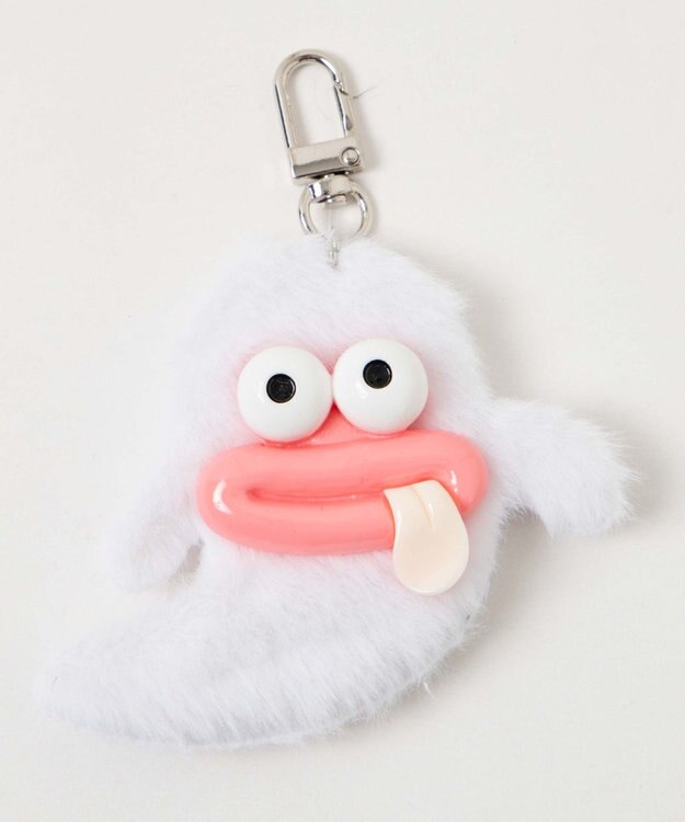WEGO ミニぺろりんモンスターぬいぐるみキーホルダー ホワイト
