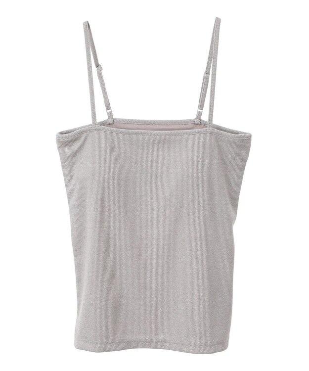 AMERICAN HOLIC カップ付き　ラメリブキャミソール Light Beige