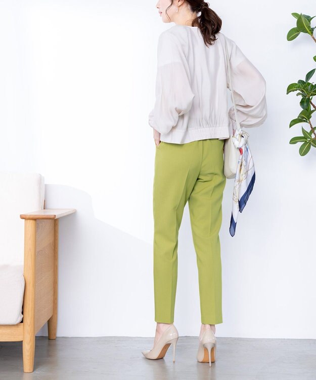 Tiaclasse 【洗える】テーパードパンツ グリーン
