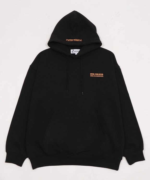 WEGO 【ユニセックス着用ITEM】別注NEWJACKグラフィックプルパーカー ブラック