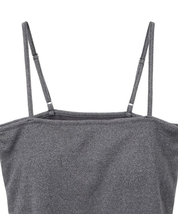 AMERICAN HOLIC カップ付き　ラメリブキャミソール Light Beige