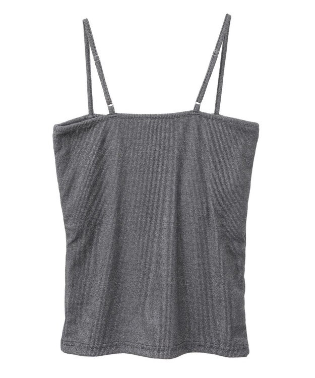 AMERICAN HOLIC カップ付き　ラメリブキャミソール Light Beige