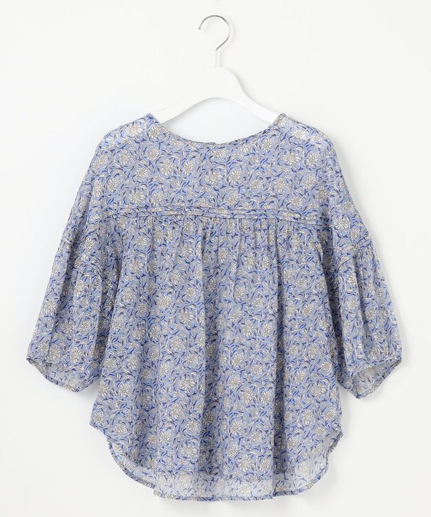 23区 【Indian Factory】コットンボイル ブラウス サックスブルー系5