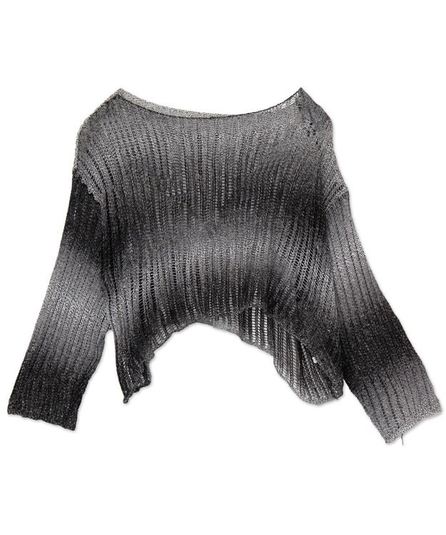 WEGO グラデーションニットプルオーバー ブラック