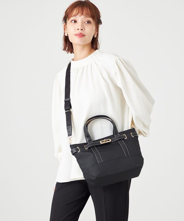 LA BAGAGERIE ベルテッド2WAYミニトート ブラック