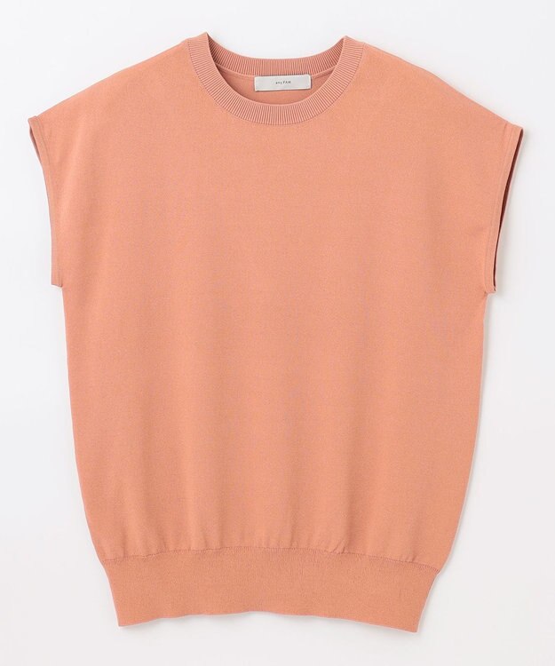 ANY 【UVケア/接触冷感/アンチピリング】クールタッチフレンチスリーブニット ピンク