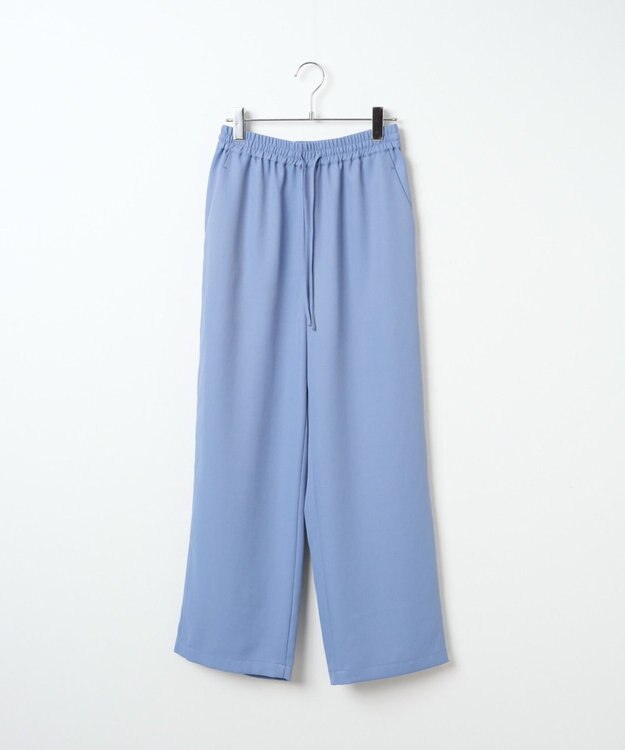 WEGO 【ウエストゴム/手洗い可】カラーイージーパンツ サックス