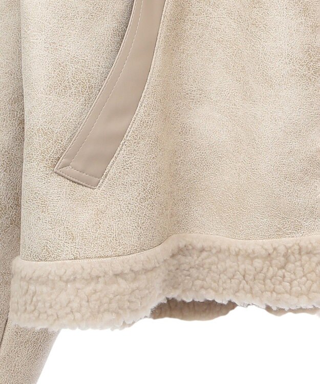 Green Parks フェイクムートンブルゾン Beige