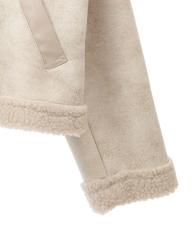 Green Parks フェイクムートンブルゾン Beige