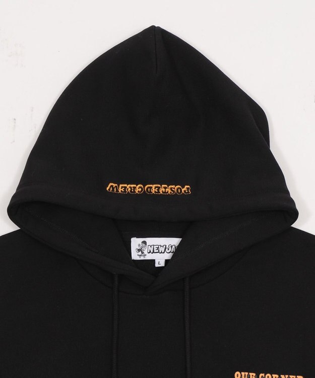 WEGO 【ユニセックス着用ITEM】別注NEWJACKグラフィックプルパーカー ブラック