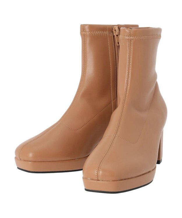 earth music&ecology ＯＲｉｅｎｔａｌ　ＴＲａｆｆｉｃ　プラットフォームブーツ Camel