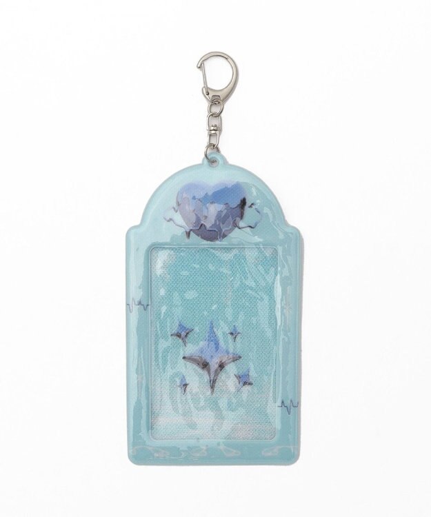 WEGO 【痛バ＆推し活グッズ】ラメクリアカラーモチーフカードホルダーキーホルダー サックス