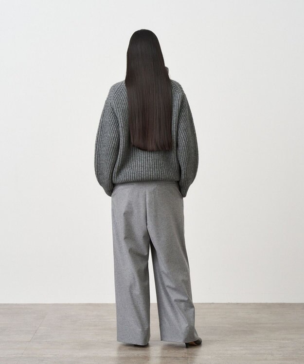 ATON YAK WOOL | オーバーサイズタートルネックセーター GRAY