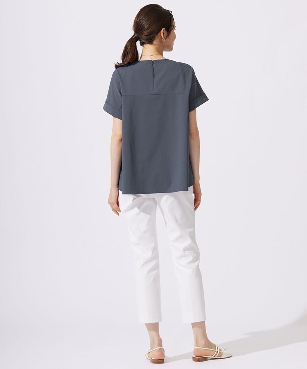 自由区 【カタログ掲載・セットアップ対応・接触冷感・UVケア・洗える】ファンクショナルクロス ブラウス インク