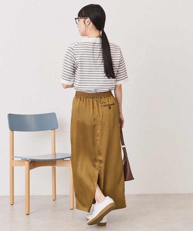 AMERICAN HOLIC 【マルチ機能】サテンベイカースカート Camel
