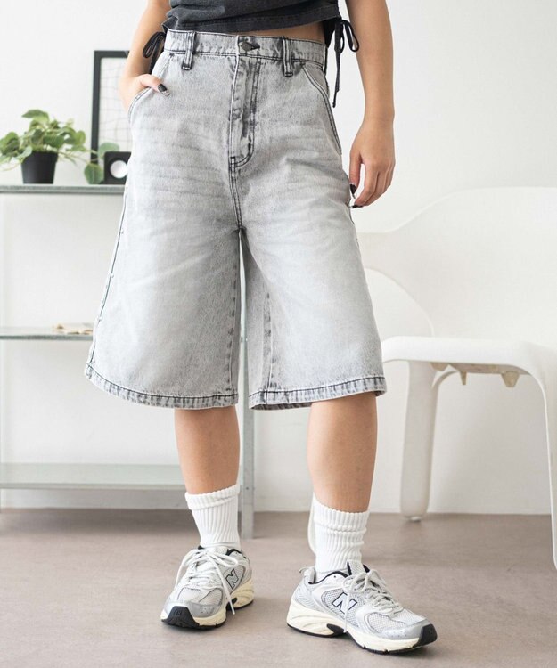 WEGO ロゴスタッズハーフパンツ