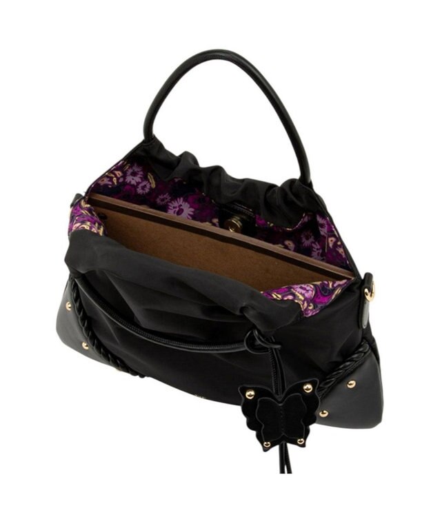 ANNA SUI バタフライツイスト 2wayハンドバッグ クロ