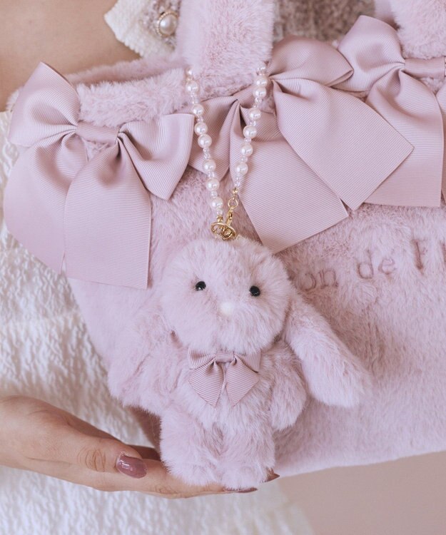 Maison de FLEUR ピンクマニアうさぎチャーム Light Pink