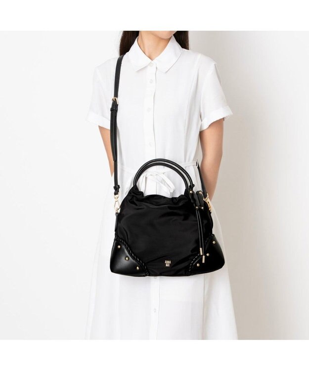 ANNA SUI バタフライツイスト 2wayハンドバッグ クロ