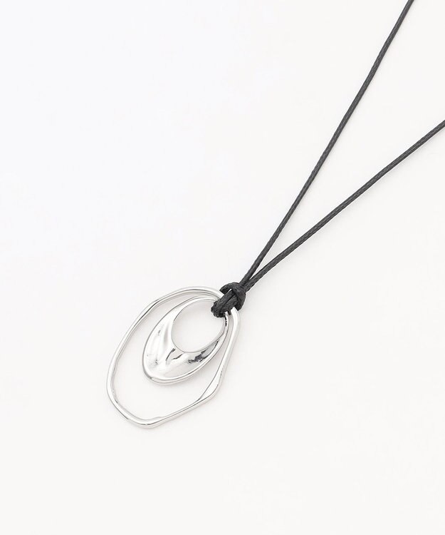 ANY SIS オーバルコード ネックレス シルバー