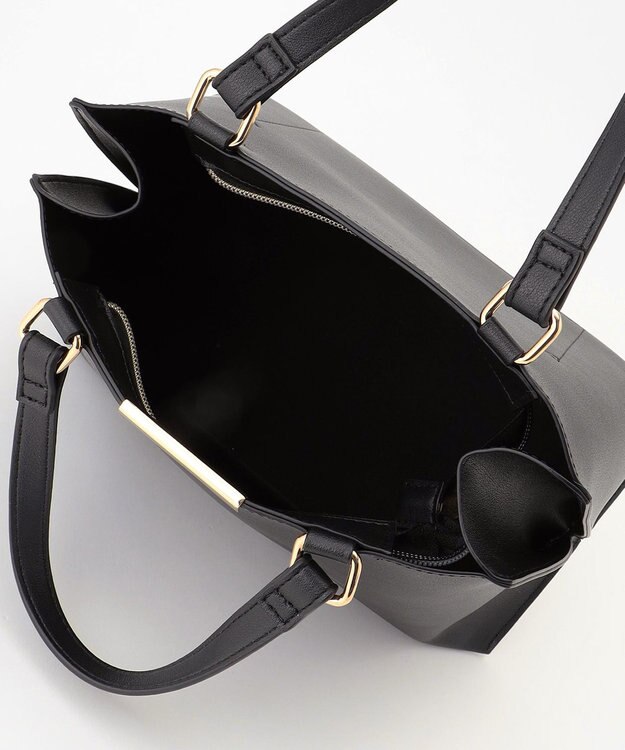 ANY 【2WAY】スクエアメタルハンドバッグ ブラック