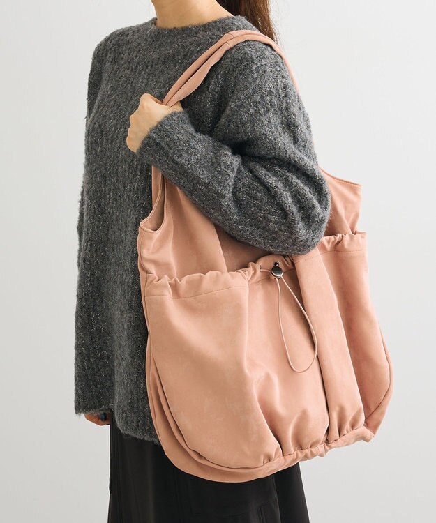 Green Parks ａｎｄｍｉｋｋａ．合皮ドロストバルーンバック Pink