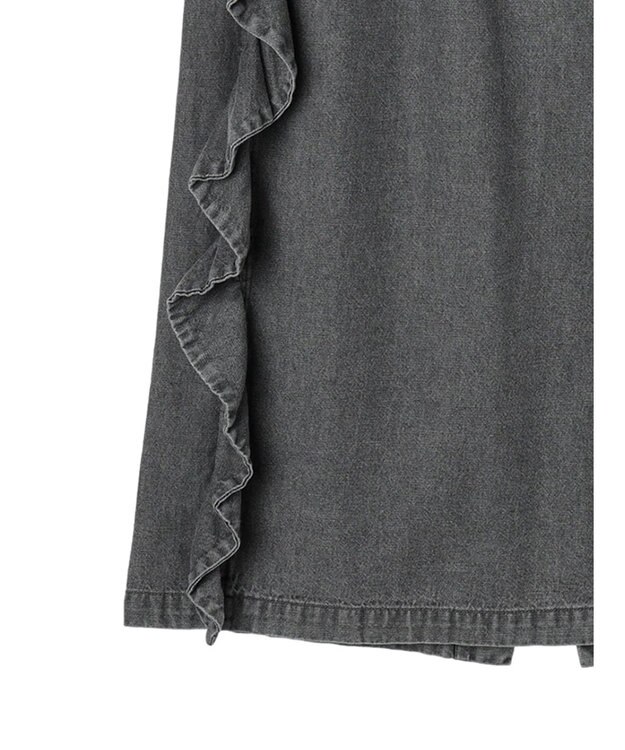 Green Parks ■ＥＳＣＡＲ　デニムサイドラッフルスカート Gray