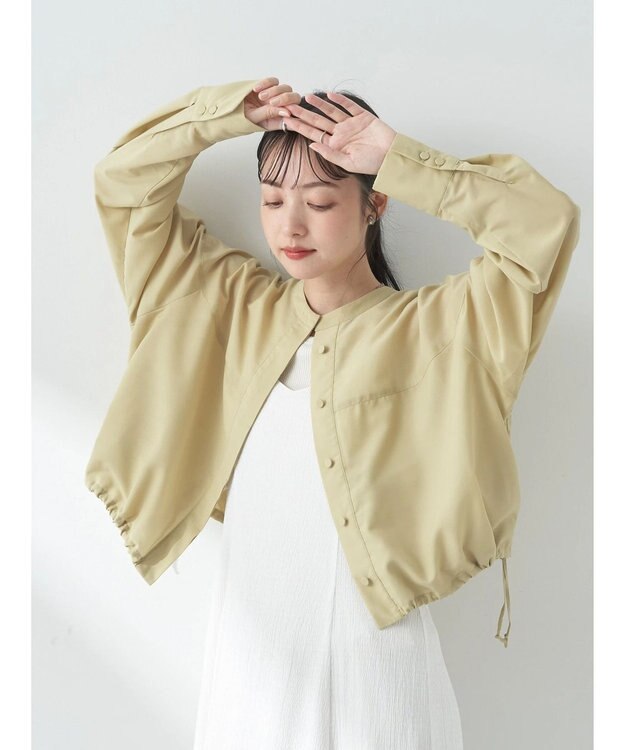 earth music&ecology シャツブルゾン Lime Green