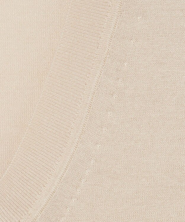 JOSEPH 【洗える】スーパーファインコットンシルク　Vネックニット Quail