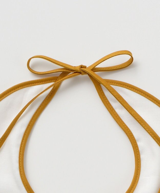 京和晒綿紗 【BABY】ベビーガーゼビブ　5重合わせ マスタードバイアス