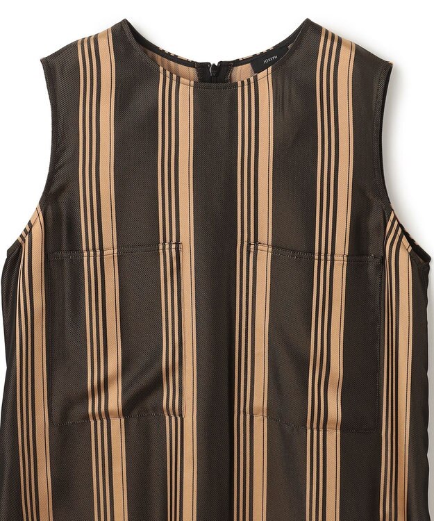 JOSEPH ビッグストライプ　ドレス Beige/black