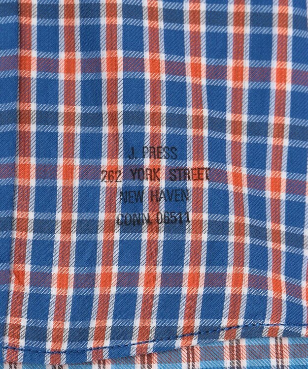 J.PRESS MEN オーガニックコットンダブルチューブマルチチェック シャツ ブルー系3