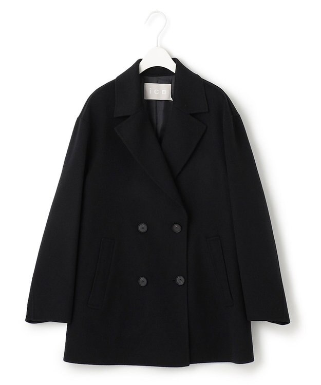 ICB ウールリバー ピーコート ブラック系