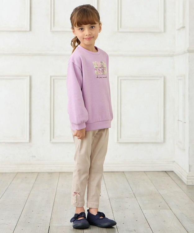 ANY KIDS 7days裏起毛ガーリーパンツ ミルキーベージュ