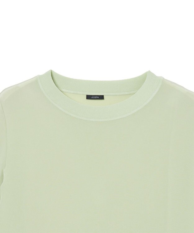 JOSEPH 【洗える】クレープ ド ソワ　ショートスリーブTEE Matcha