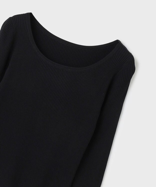 GRACE CONTINENTAL リブニットトップ ブラック