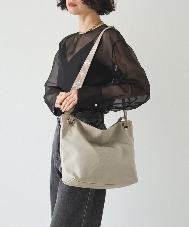 russet 《A4サイズ収納可能》コーデュラナイロン3WAYトートバッグ(CE-1662) L.Greige