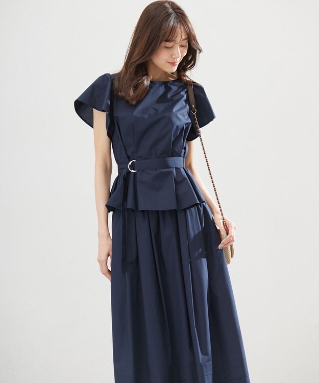 組曲 【WEB限定】コットンポリエステルタイプライター セットアップ ネイビー系