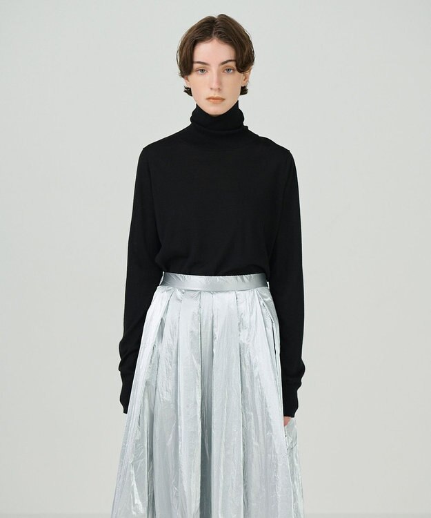 GRACE CONTINENTAL ハイネックニットトップ ブラック